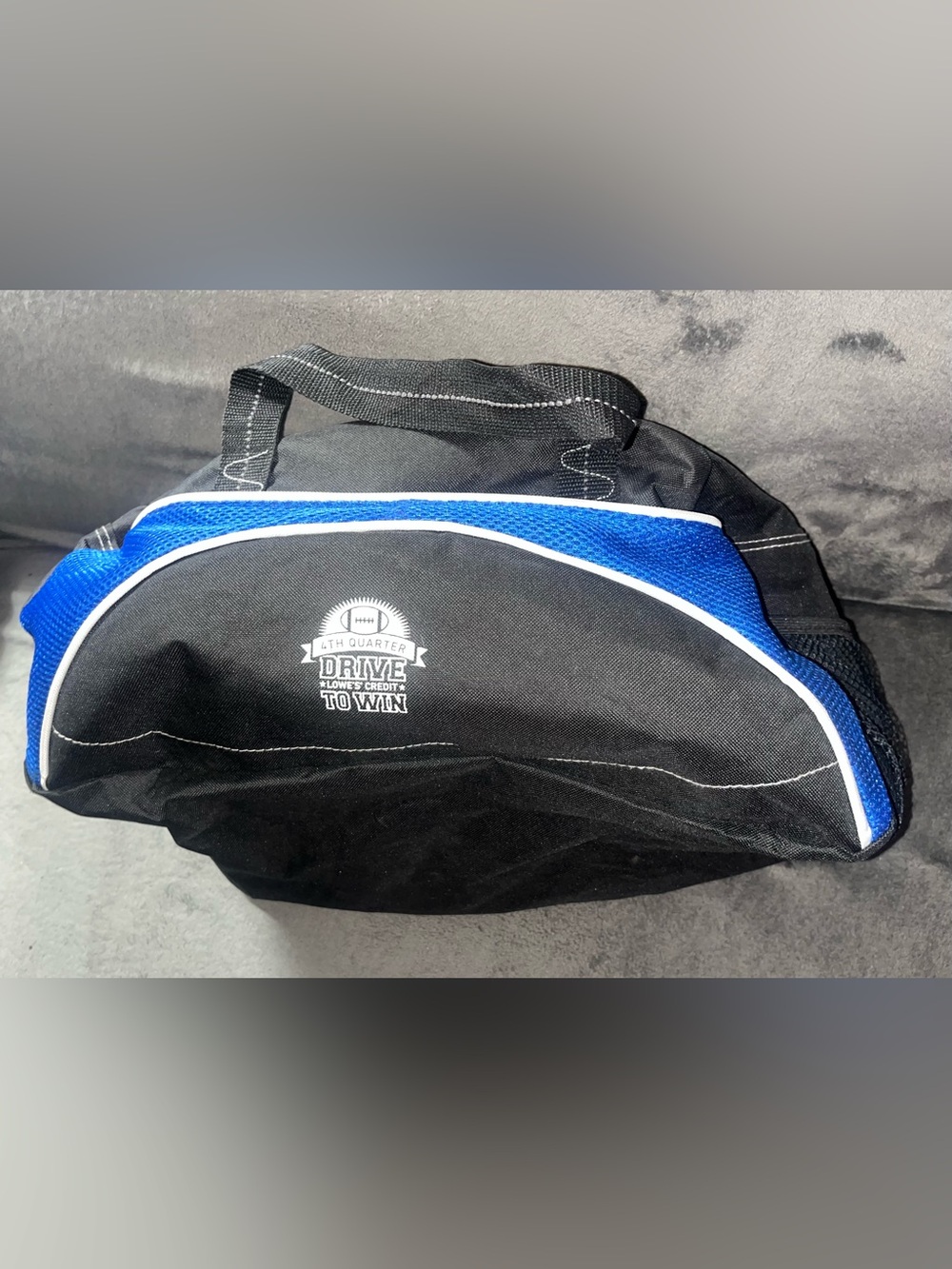Drive To Win Black and Blue Men’s Duffel Bag - Sporty Travel Gear